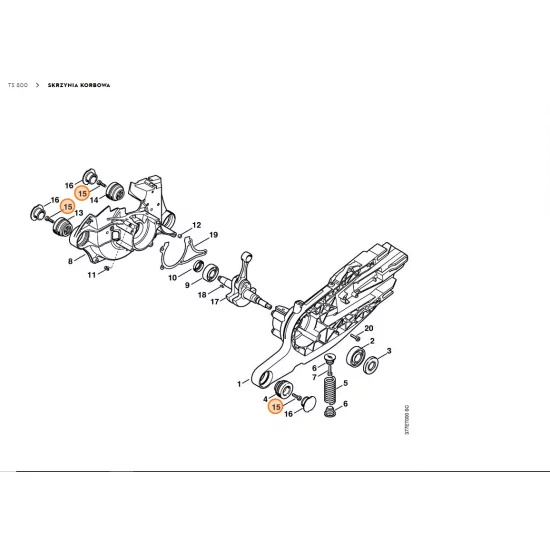 STIHL  Śruba z łbem cylindrycznym IS-P6x19 9074 478 4435